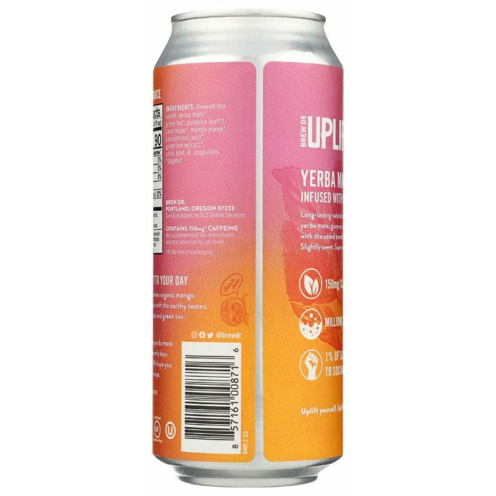 BREW DR KOMBUCHA Grocery > Beverages > Energy Drinks BREW DR KOMBUCHA: Enrgy Drnk Mango Passnfrt, 16 fo