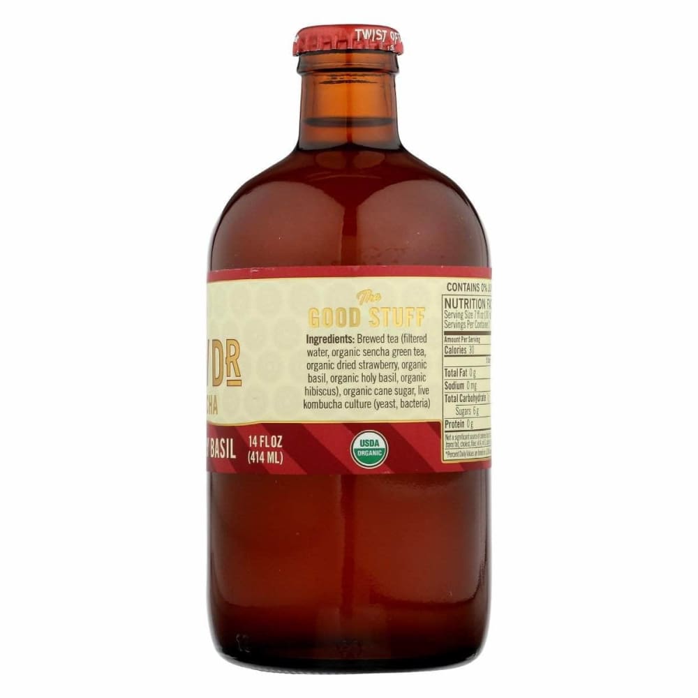 Brew Dr Kombucha Brew Dr Kombucha Strawberry Basil Kombucha, 14 oz