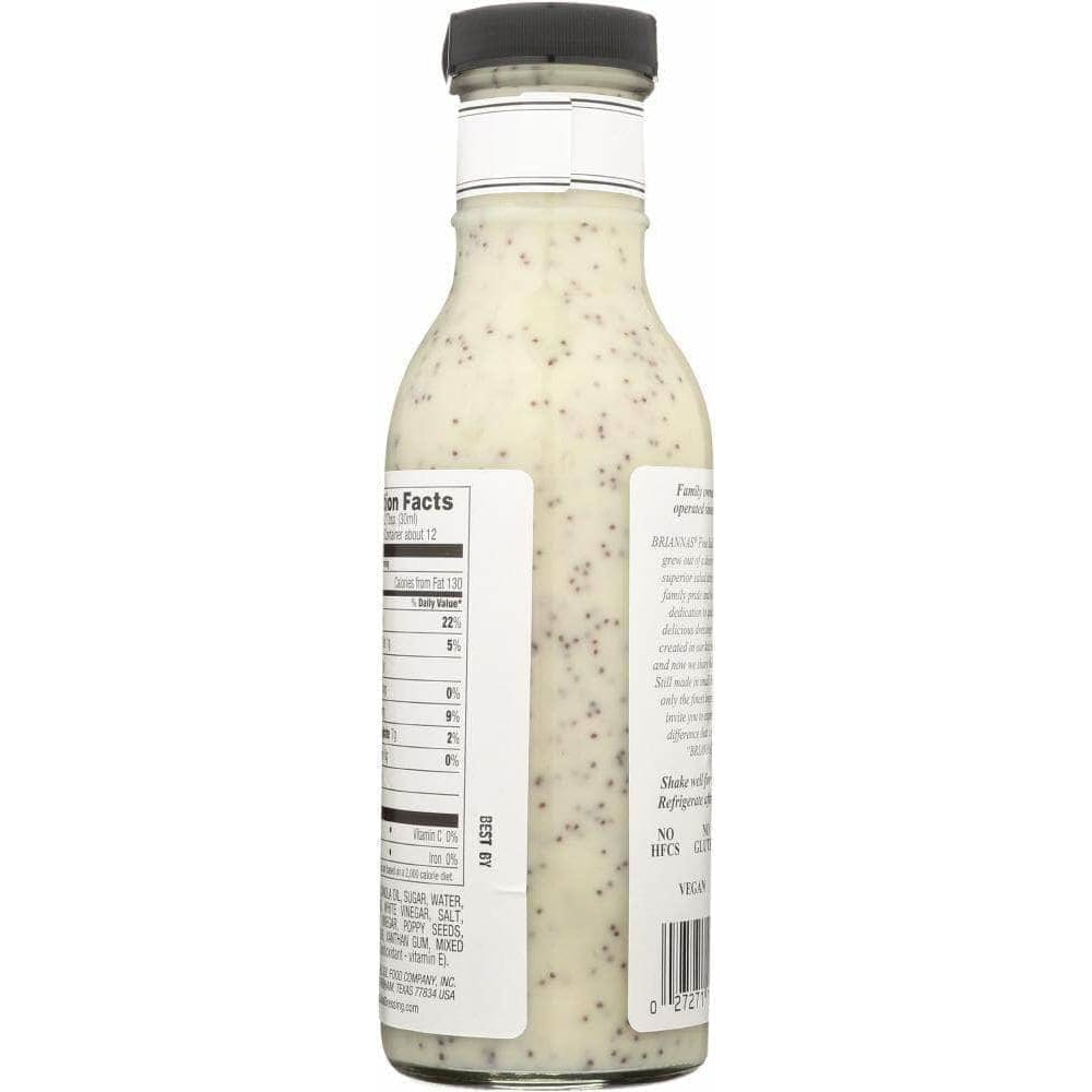 Briannas Briannas Home Style Dressing Rich Poppy Seed, 12 oz