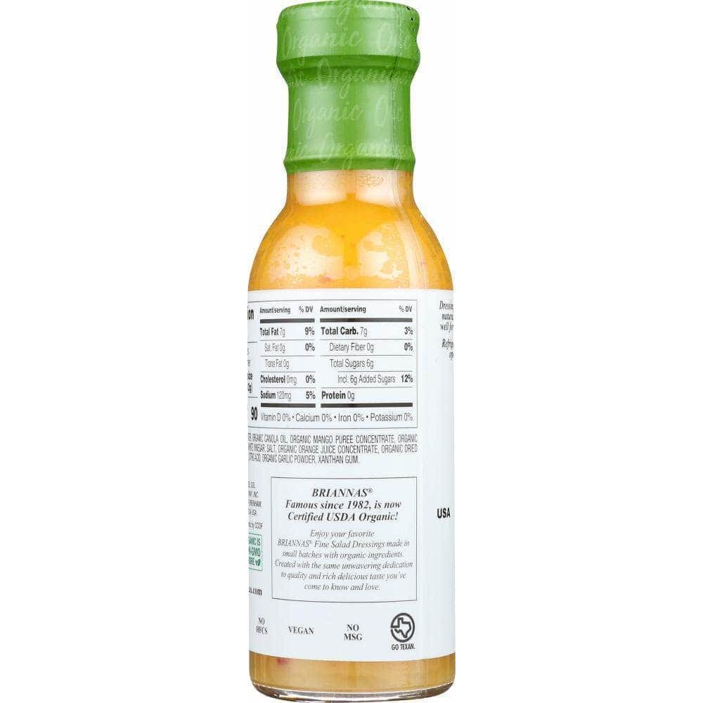 Briannas Briannas Organic Mango Vinaigrette Dressing, 10 oz