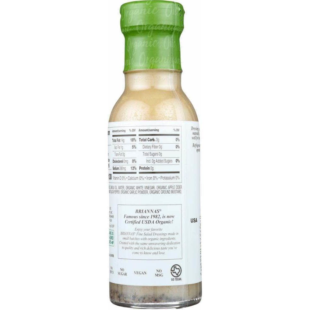 Briannas Briannas Organic Real French Vinaigrette Dressing, 10 oz