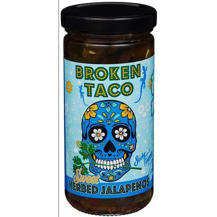 BROKEN TACO Grocery > Pantry > Food BROKEN TACO: Sweet Herbed Jalapeno, 8 oz