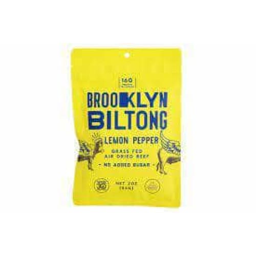 BROOKLYN BILTONG Grocery > Pantry > Meat Poultry & Seafood BROOKLYN BILTONG: Jerky Lemon Pepper, 2 oz