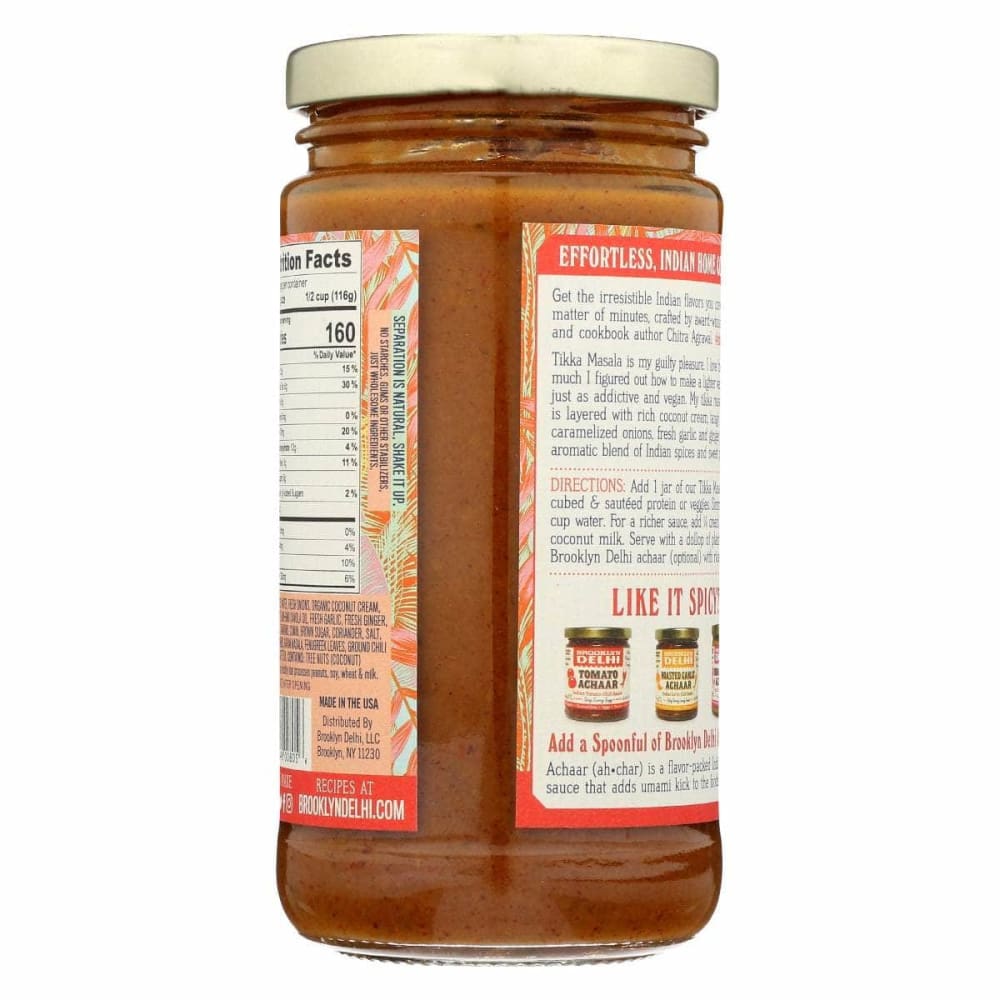 BROOKLYN DELHI Grocery > Cooking & Baking > Seasonings BROOKLYN DELHI: Sauce Simmer Tikka Masala, 12 oz