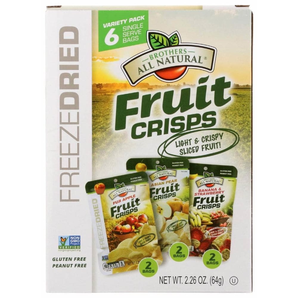 BROTHERS ALL NATURAL Grocery > Snacks > Fruit Snacks BROTHERS ALL NATURAL: Variety Pack Freeze Dried Fruit Crisps, 2.26 oz