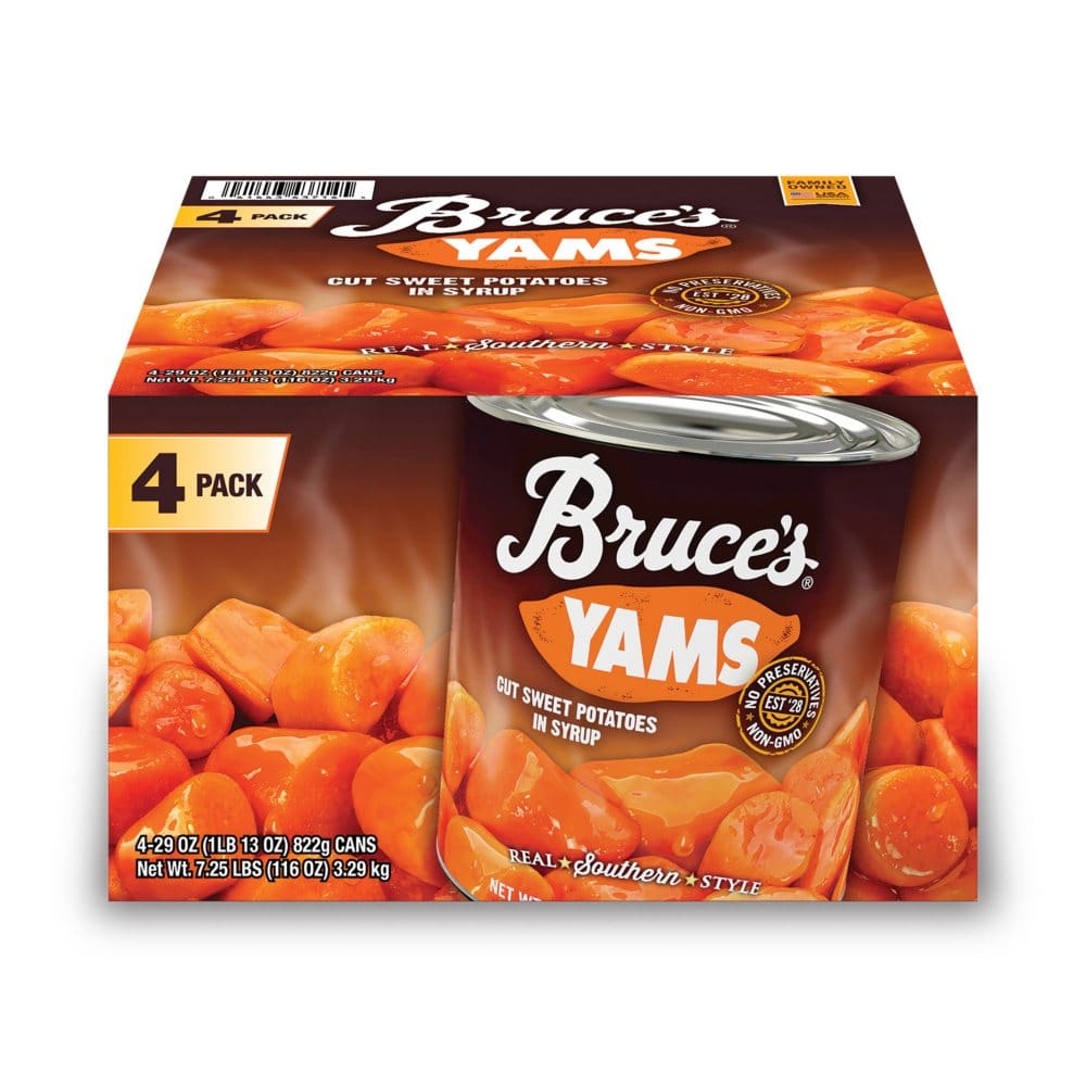 Bruce’s Cut Yams (29 oz. 4 pk.) - New Items - ShelHealth