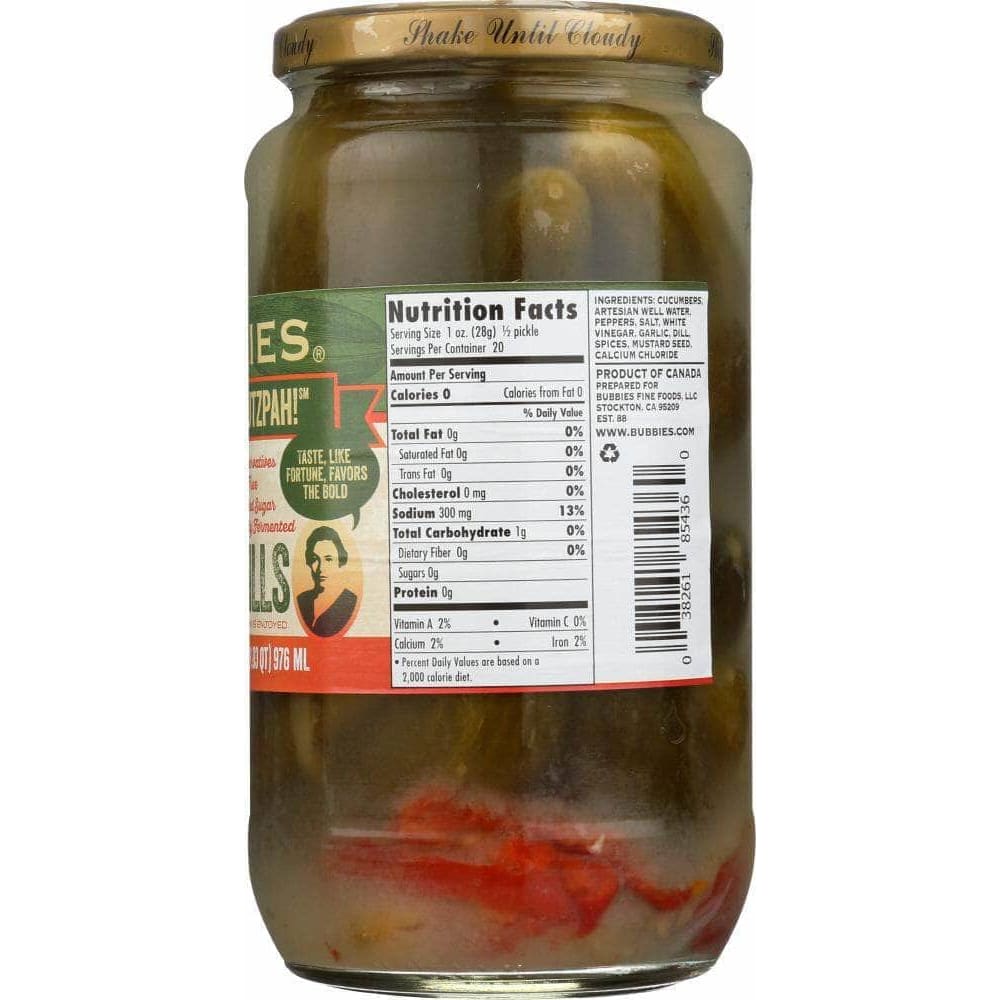 Bubbies Bubbies Spicy Pickle Kosher Dill, 33 oz