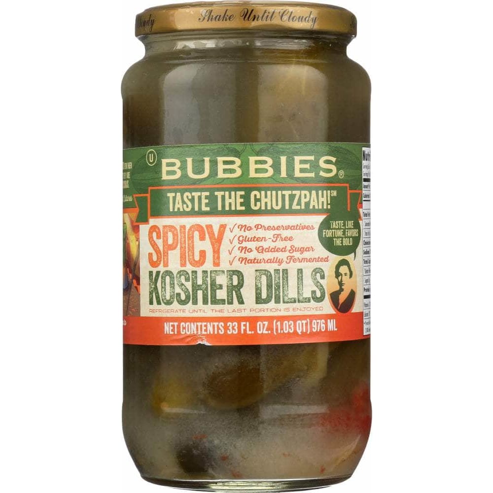 Bubbies Bubbies Spicy Pickle Kosher Dill, 33 oz