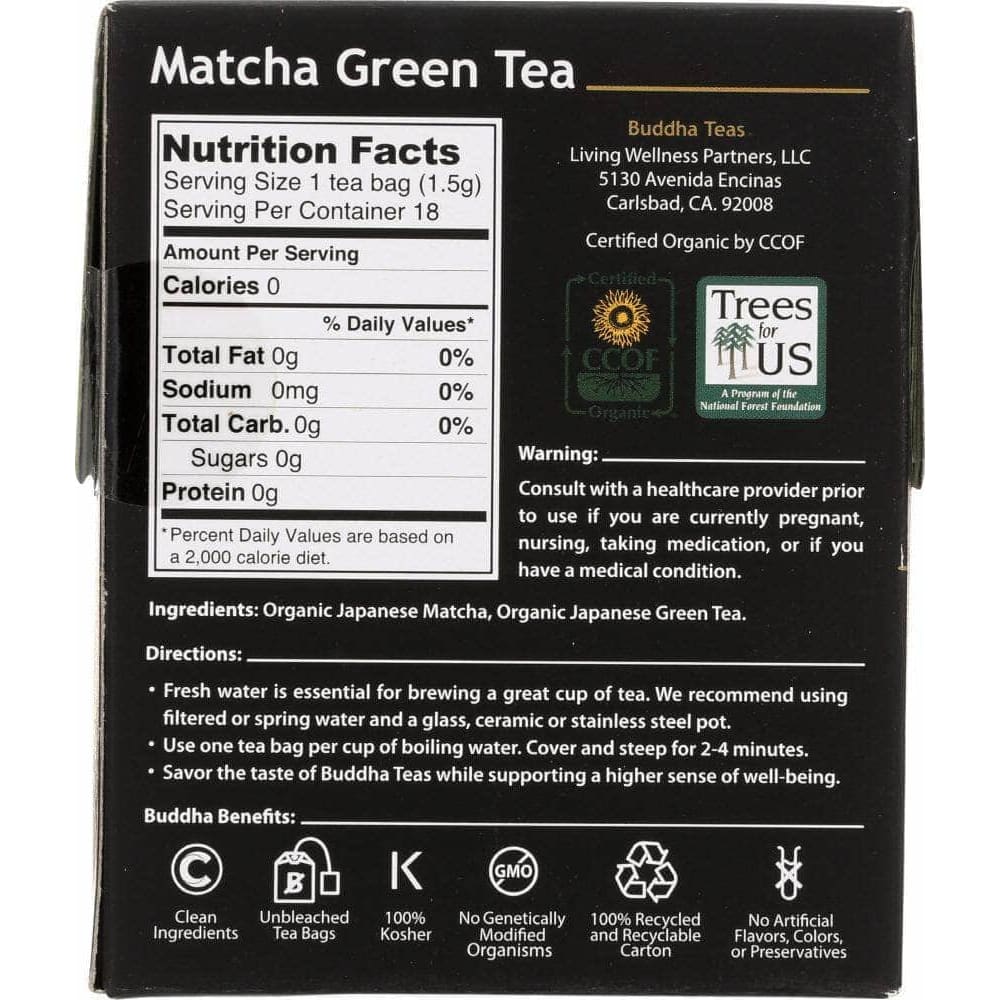 Buddha Teas Buddha Teas Green Tea Matcha, 0.96 oz