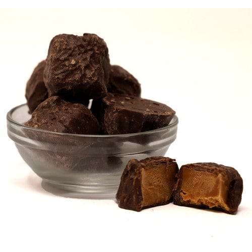 Bulk Foods Inc. Dark Chocolate Vanilla Caramels with Sea Salt 5lb - Candy/Chocolate Coated - Bulk Foods Inc.