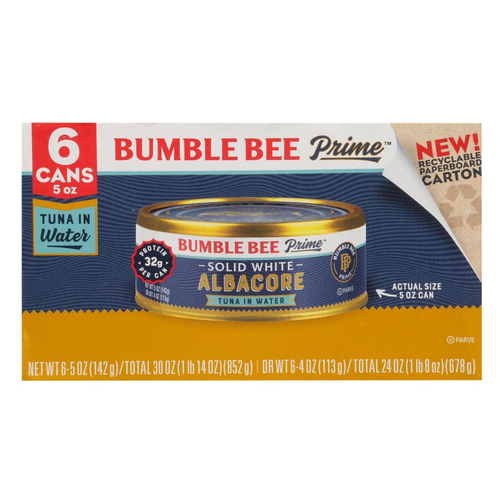 Bumble Bee Prime Fillet Solid White Albacore Tuna in Water 6 pk./5 oz. - Bumble Bee