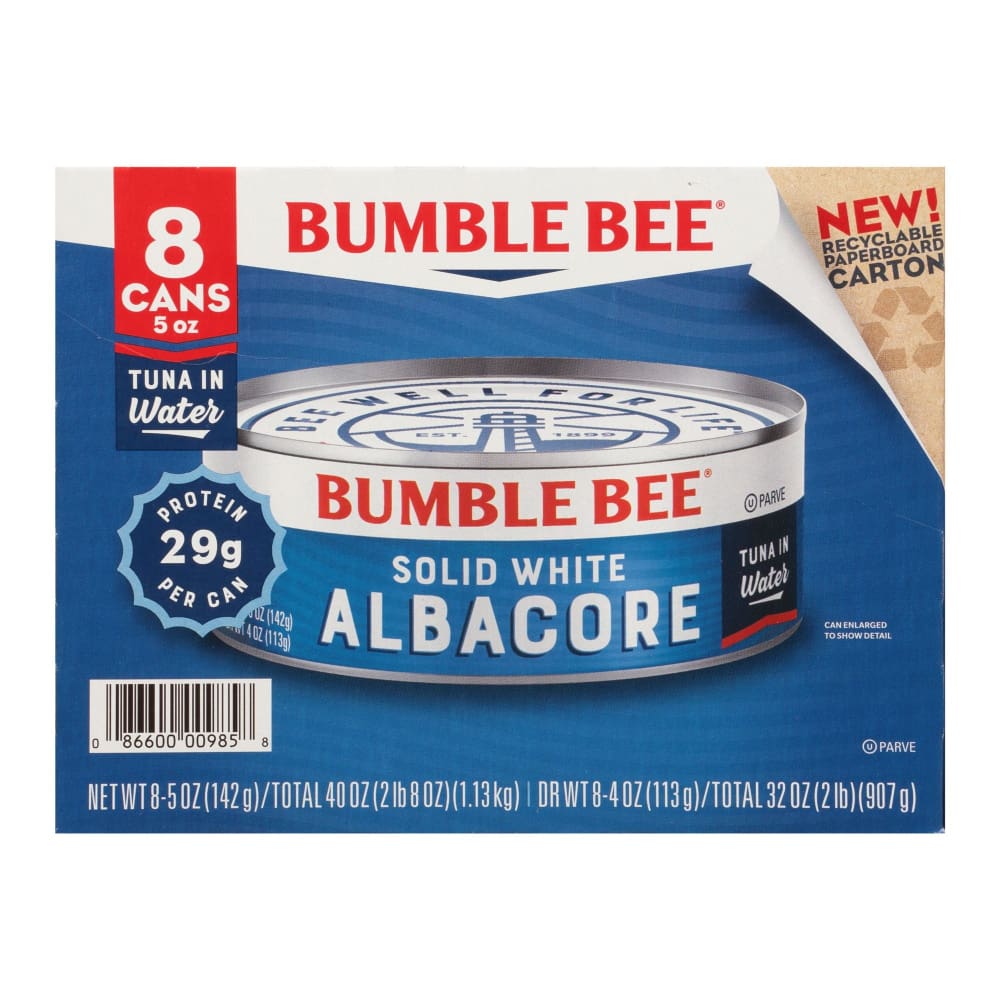 Bumble Bee Solid White Albacore Tuna in Water 8 pk./5 oz. - Bumble Bee