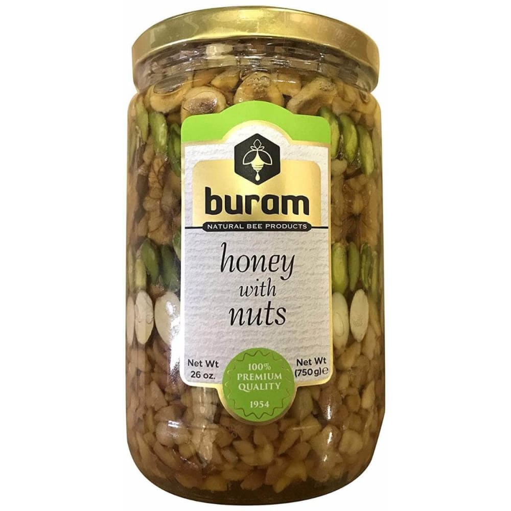 BURAM Grocery > Cooking & Baking > Honey BURAM: Honey With Nuts, 26 oz