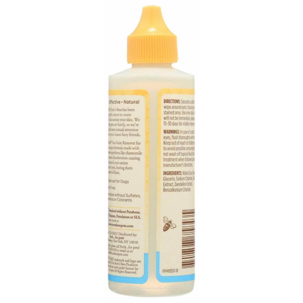 BURTS BEES NATURAL PET CARE Pet > Dog > Dog Supplies BURTS BEES NATURAL PET CARE: Tear Stain Remover With Chamomile, 4 oz