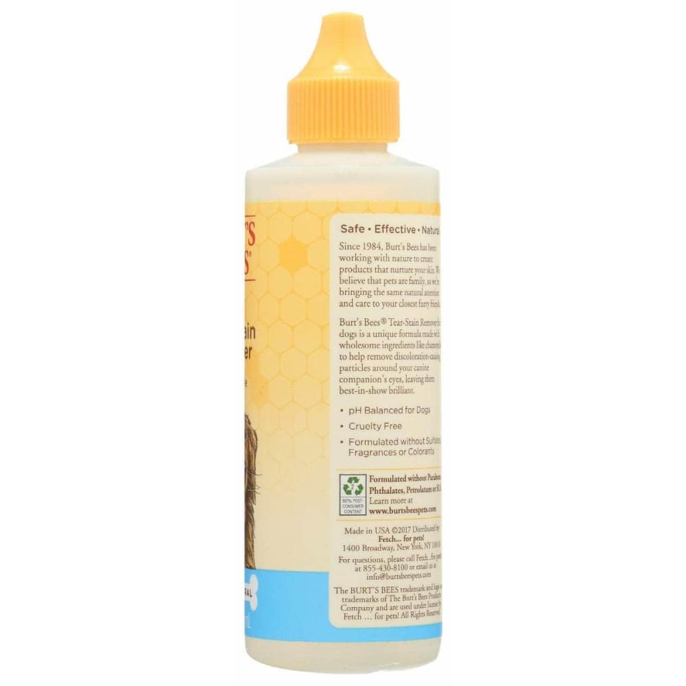 BURTS BEES NATURAL PET CARE Pet > Dog > Dog Supplies BURTS BEES NATURAL PET CARE: Tear Stain Remover With Chamomile, 4 oz