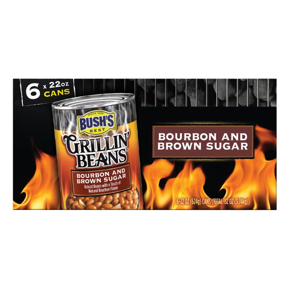 Bush’s Grillin’ Beans Bourbon and Brown Sugar 6 ct./22 oz. - Bush’s