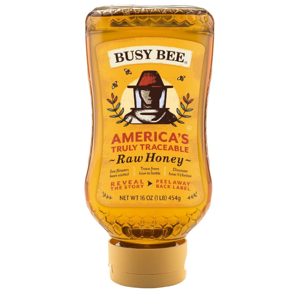 BUSY BEE: Raw Honey Usa Inverted Pet 16 oz - Grocery > Breakfast > Breakfast Syrups - BUSY BEE