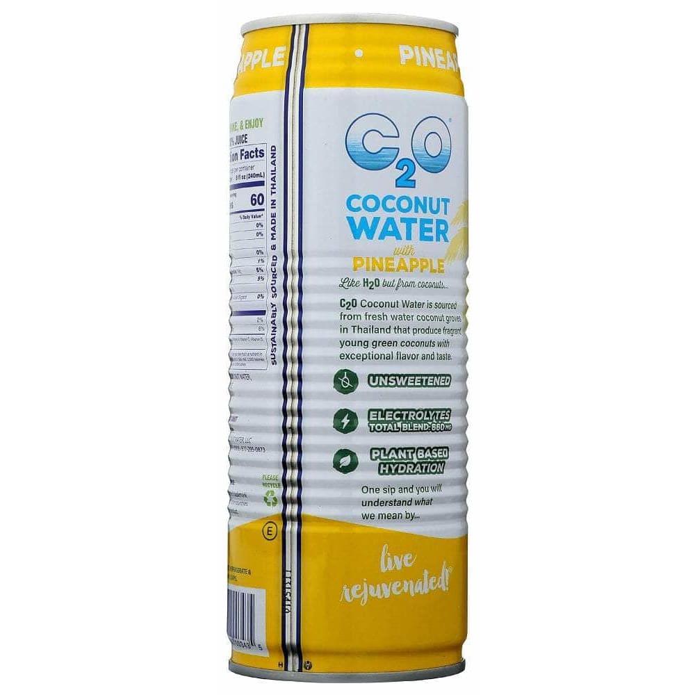 C2O C2O Coconut Water With Pineapple Juice, 17.5 Oz