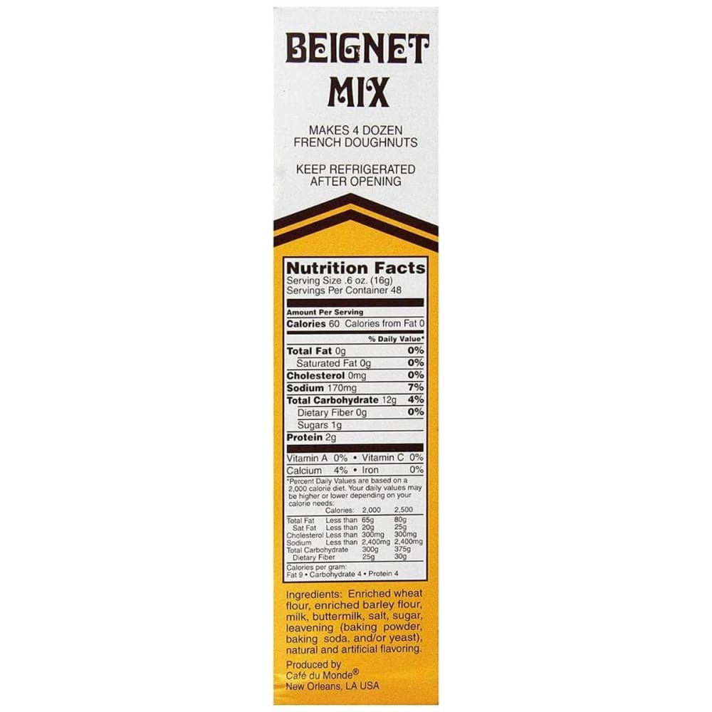 CAFE DU MOND Grocery > Cooking & Baking > Seasonings CAFE DU MOND Beignet Mix, 28 oz