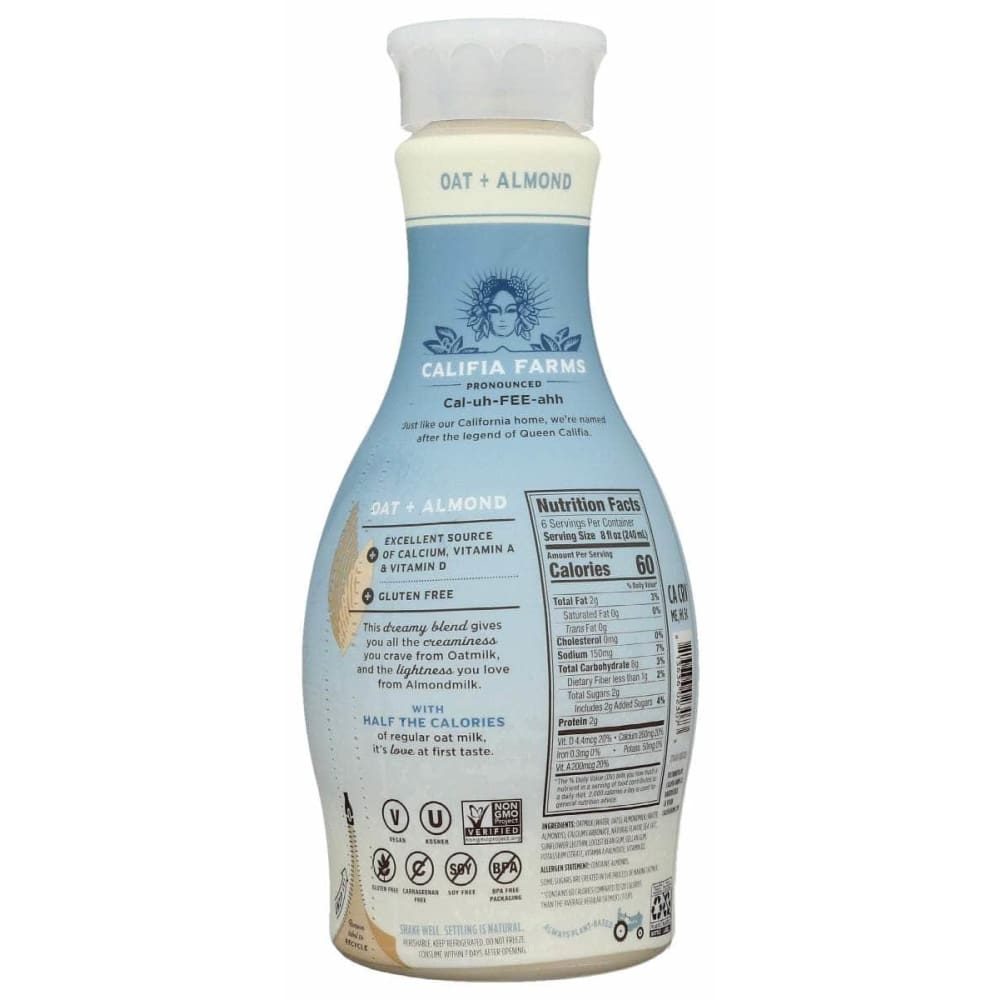 CALIFIA Grocery > Beverages > Milk & Milk Substitutes CALIFIA: Oat Almnd Milk Blnd, 48 fo