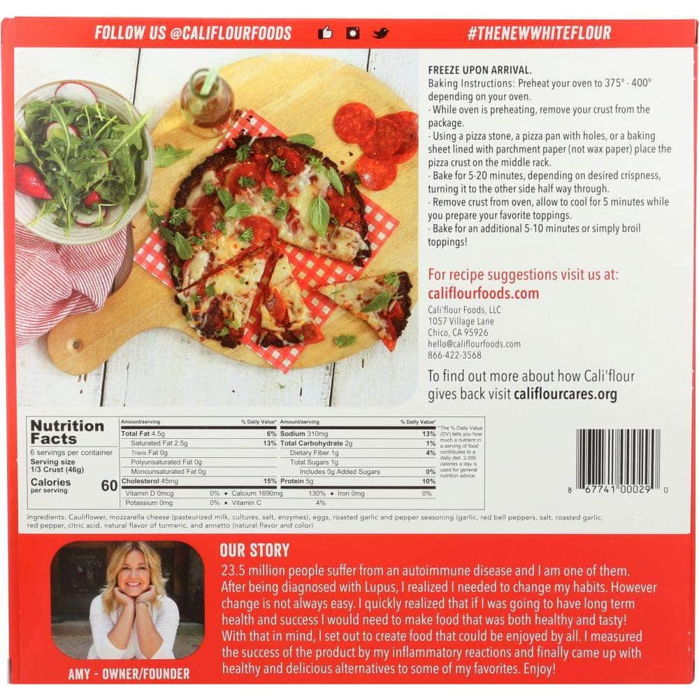 Califlour Foods Califlour Cauliflower Pizza Crust Sweet Red Pepper, 9.75 oz