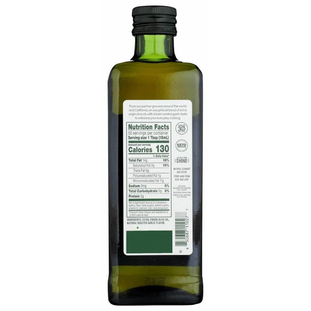 CALIFORNIA OLIVE RANCH California Olive Ranch Garlic Infused Extra Virgin Olive Oil, 25.4 Fo