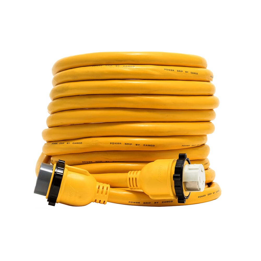 Camco 50 Amp Power Grip Marine Extension Cord - 50’ M-Locking/ F-Locking Adapter - Electrical | Shore Power,Boat Outfitting | Shore Power -