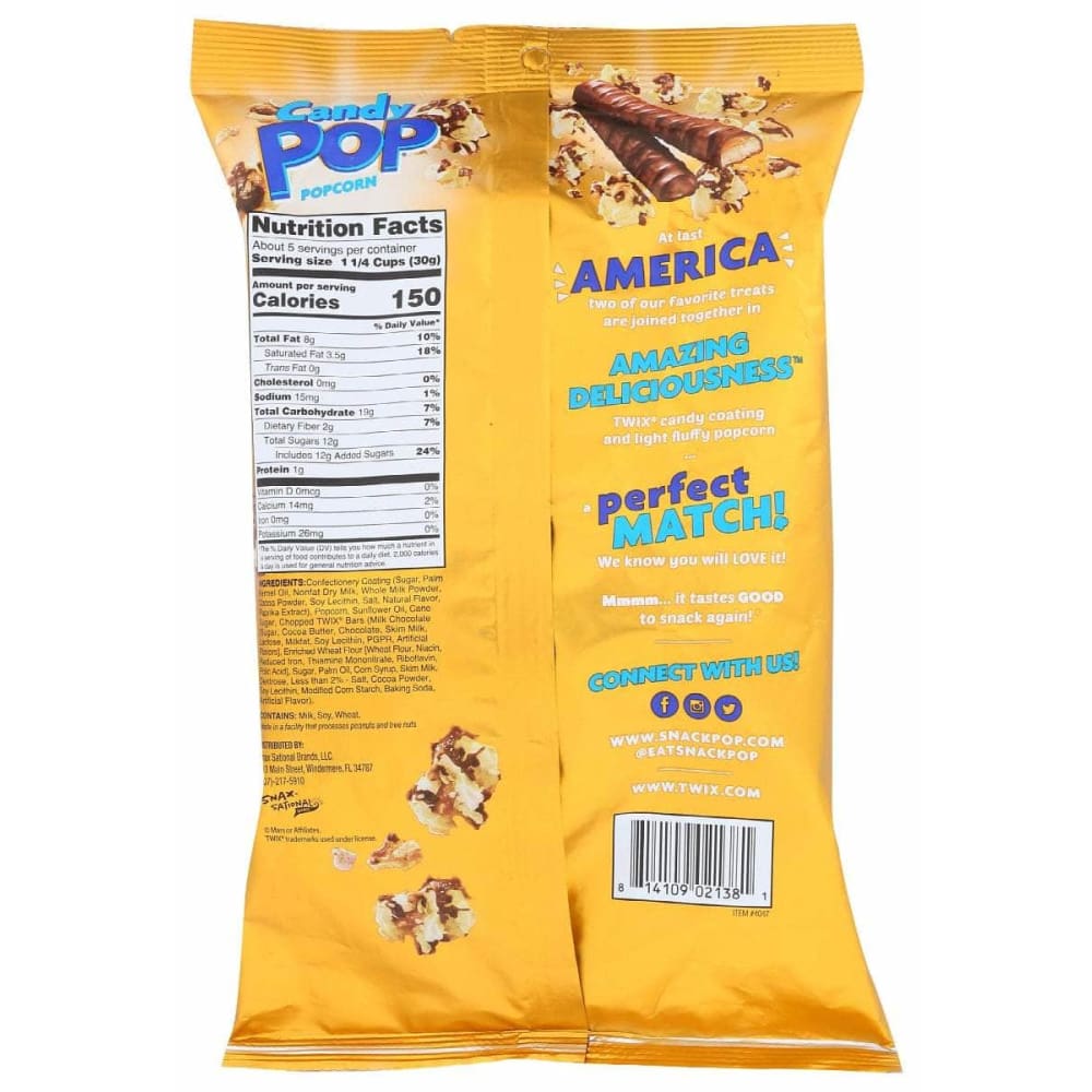 CANDY POP POPCORN Grocery > Snacks > Popcorn CANDY POP POPCORN Twix Candy Pop Popcorn, 5.25 oz