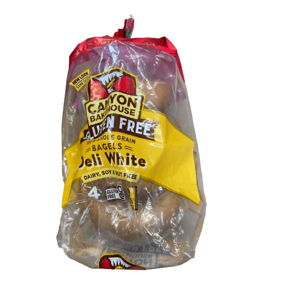 Canyon Bakehouse Canyon Bakehouse Deli White Bagels, Gluten Free Bagels, 100% Whole Grain, Fresh, 4 Count