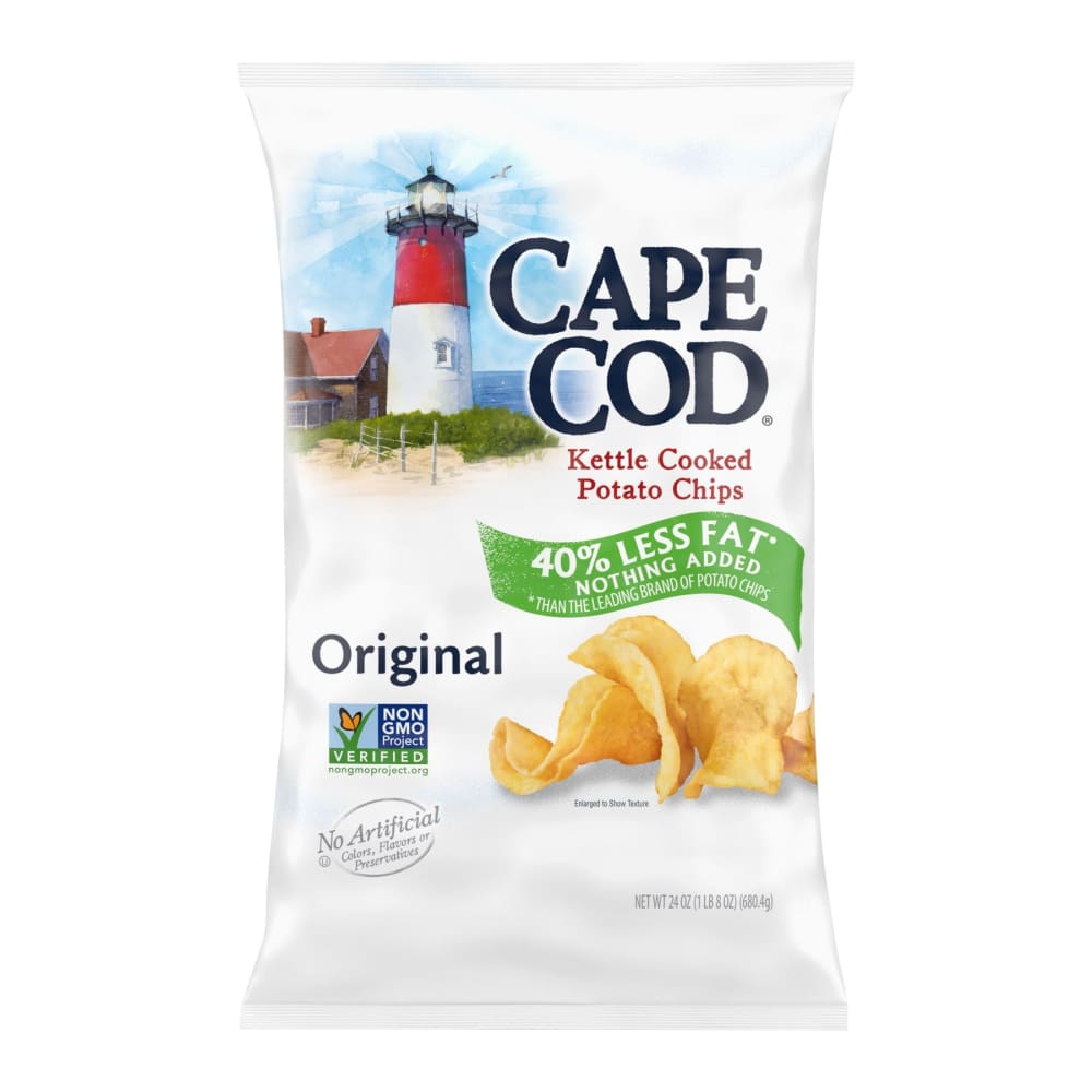 Cape Cod Cape Cod Less Fat Original Kettle Cooked Potato Chips 24 oz. - Home/Grocery Household & Pet/Buy More Save More/Save on Chips