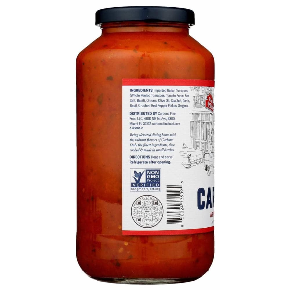 CARBONE Grocery > Pantry > Pasta and Sauces CARBONE: Sauce Arrabbiata, 32 oz