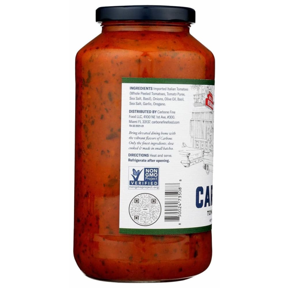 CARBONE Grocery > Pantry > Pasta and Sauces CARBONE: Sauce Tomato Basil, 32 oz