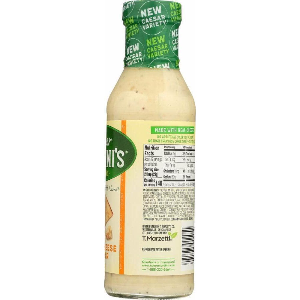 Caesar Cardinis Cardini Three Cheese Caesar Dressing, 12 oz