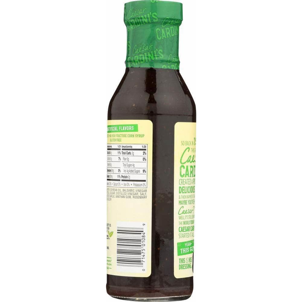 Caesar Cardinis Cardini's Balsamic Vinaigrette Dressing, 12 oz