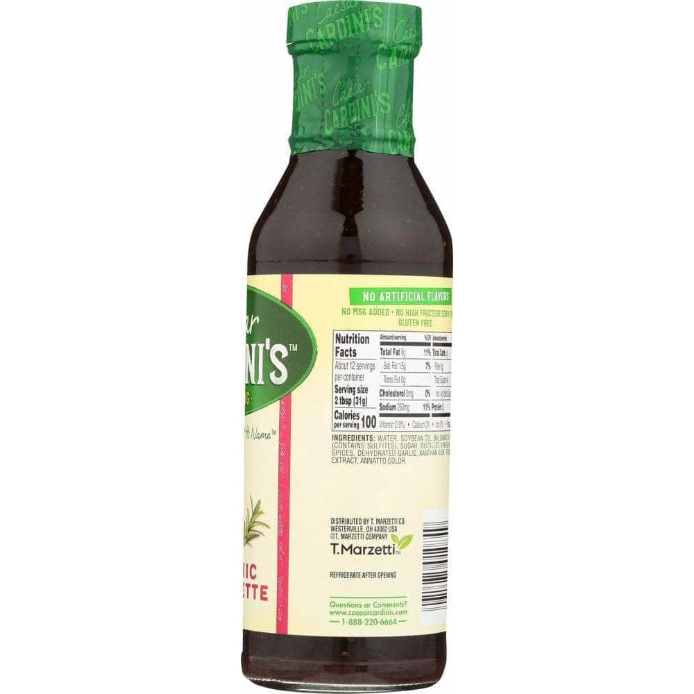 Caesar Cardinis Cardini's Balsamic Vinaigrette Dressing, 12 oz