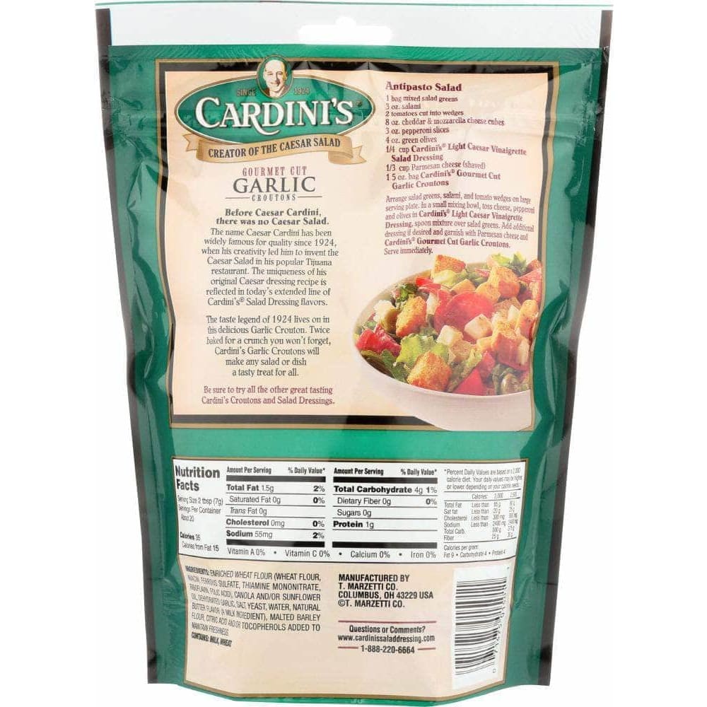 Caesar Cardinis Cardini's Gourmet Cut Garlic Croutons, 5 oz