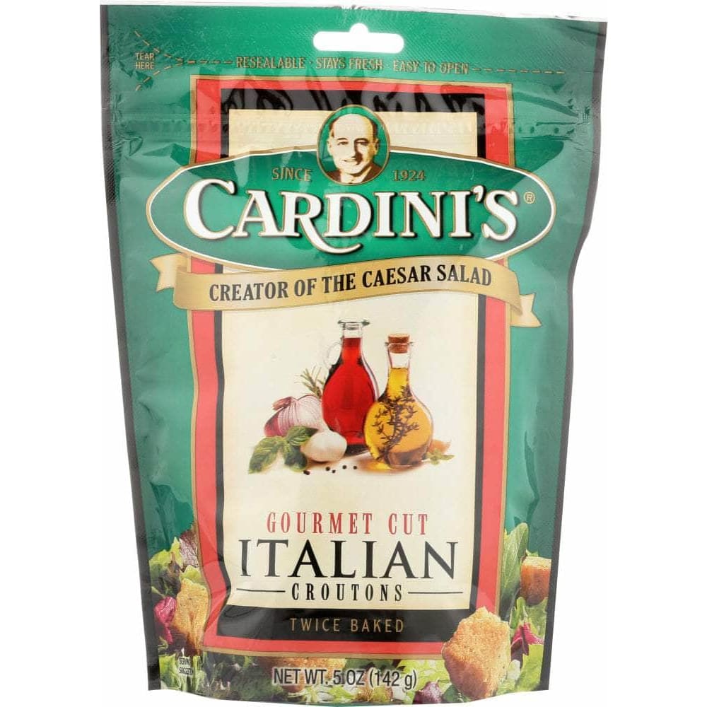 Caesar Cardinis Cardini's Twice Baked Gourmet Cut Italian Croutons, 5 oz