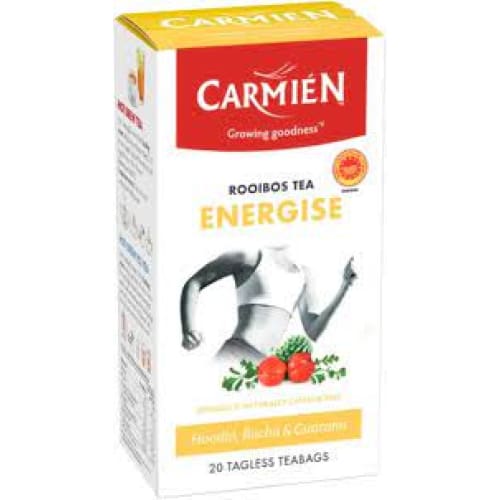 CARMIEN: Tea Energise Rooibos W Guarana 20 BG (Pack of 5) - Grocery > Beverages > Coffee Tea & Hot Cocoa - CARMIEN