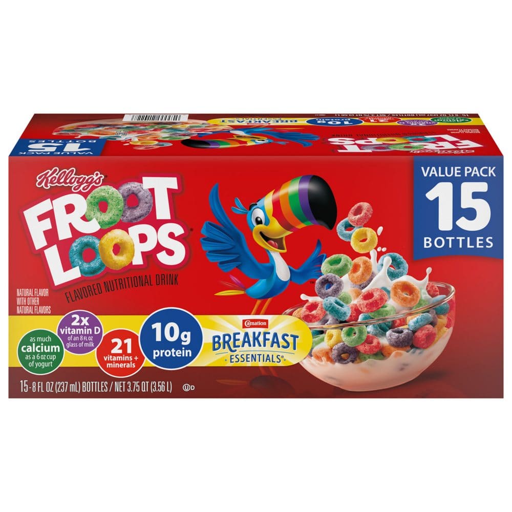 Carnation Breakfast Essentials Nutritional Drink Fruit Loops (15 pk.) - Nutritional Drinks & Snacks - Carnation