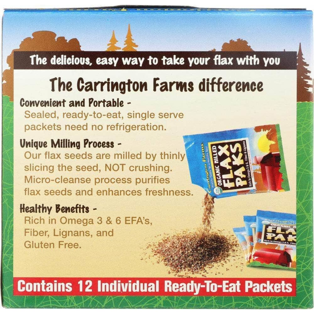 Carrington Farms Carrington Farms Organic Milled Flax Seeds Pack of 12, 5.08 oz