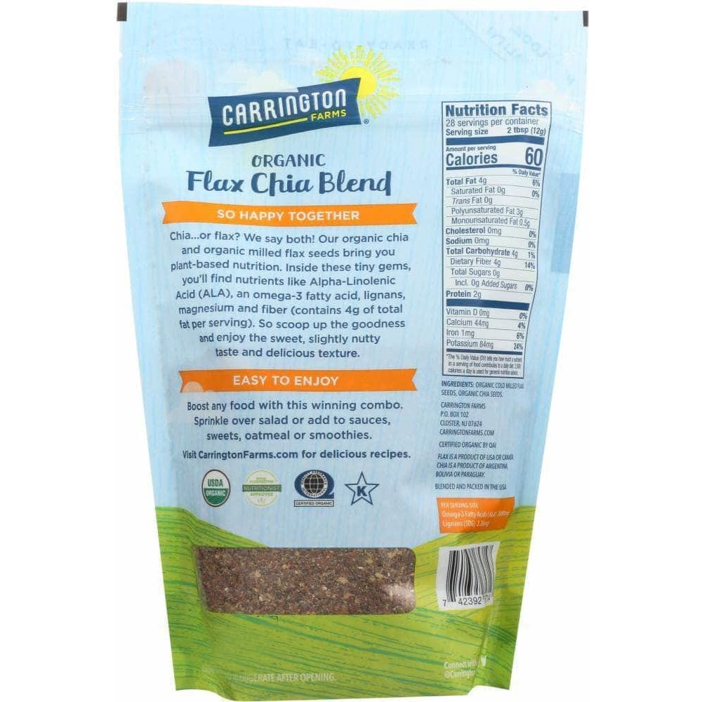 Carrington Farms Carrington Farms Ready to Eat Flax Chia Blend, 12 oz