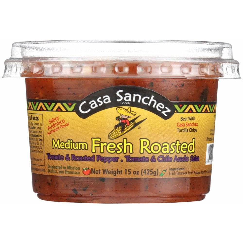 Casa Sanchez Foods Casa Sanchez Foods Medium Fresh Roasted Salsa, 15 oz