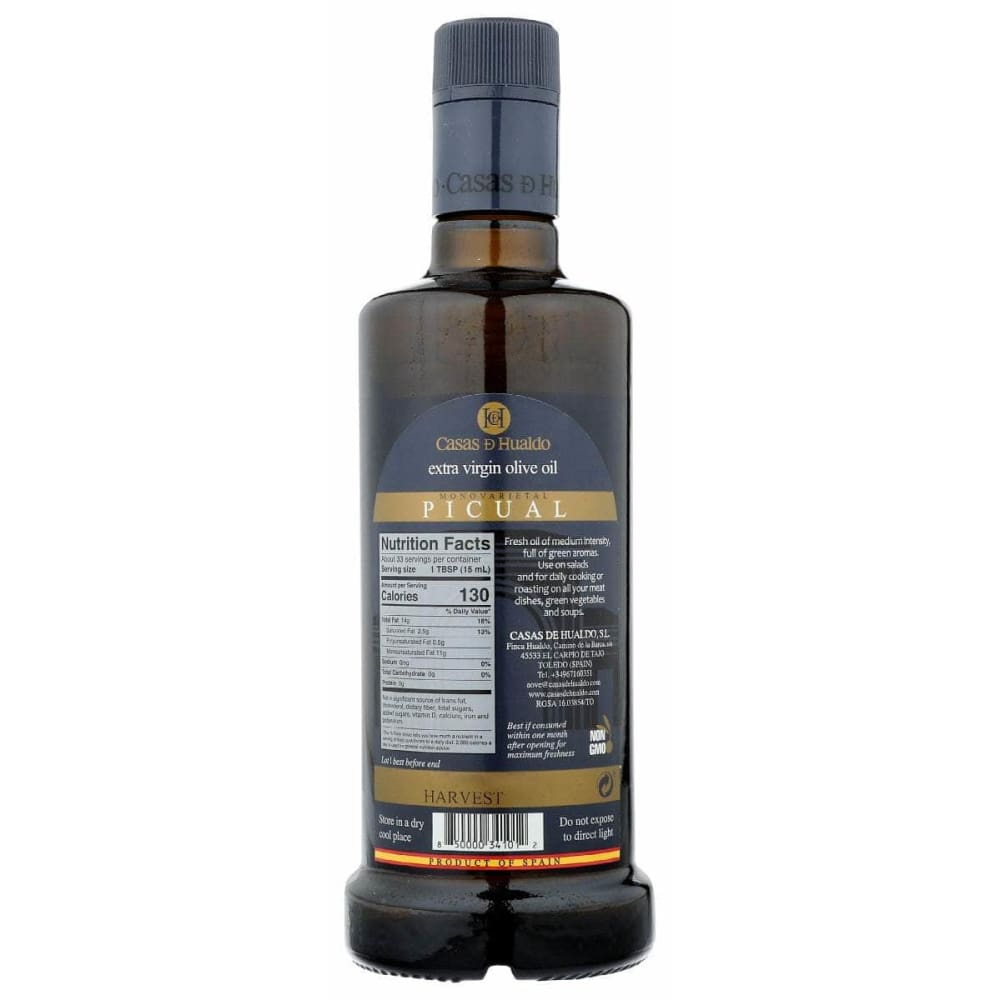 CASAS DE HUALDO Grocery > Cooking & Baking > Cooking Oils & Sprays CASAS DE HUALDO: Picual Extra Virgin Olive Oil, 500 ml