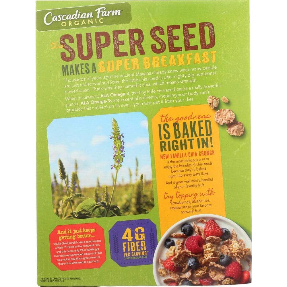 Cascadian Farm Cascadian Farm Vanilla Chia Crunch Cereal, 12.5 oz