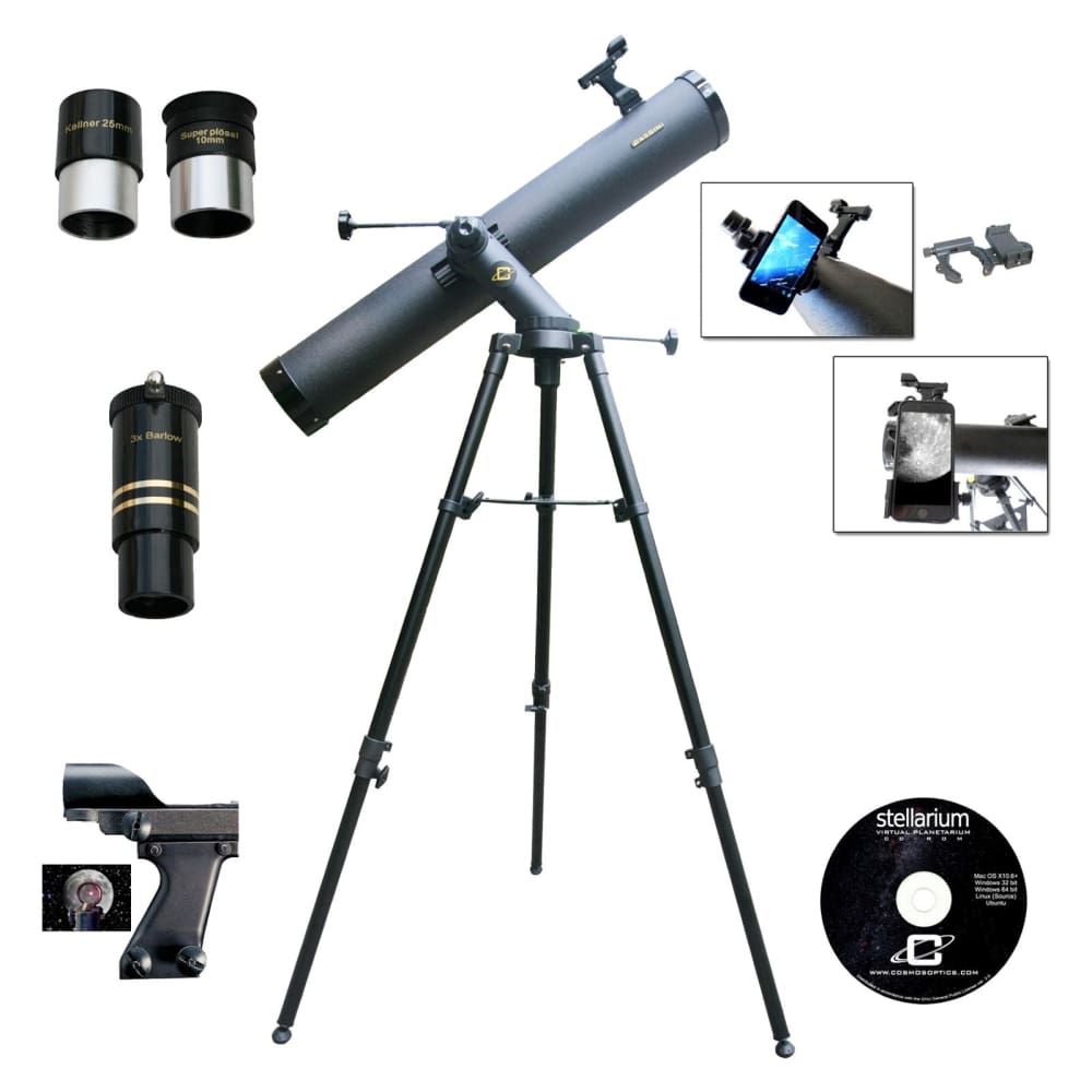 Cassini 1000mm x 120mm Reflector Telescope with Smart Phone Adapter - Cassini