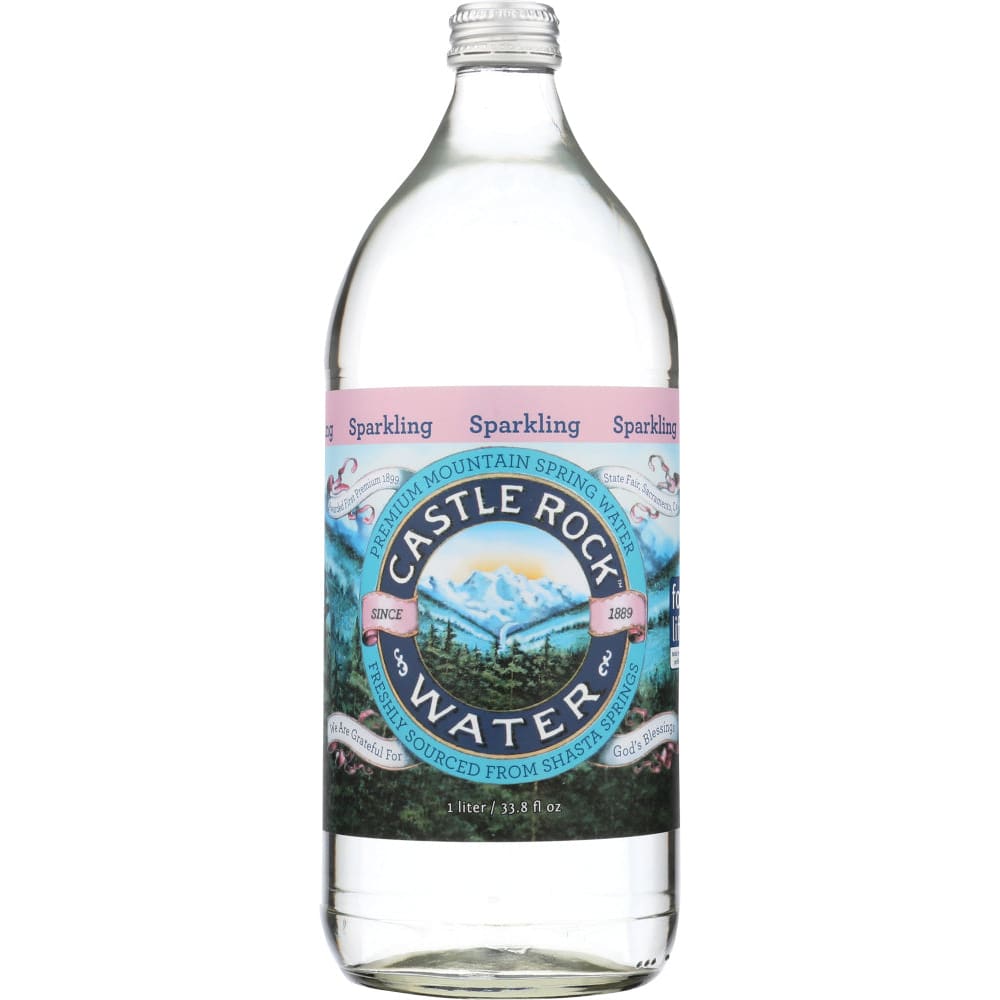 CASTLE ROCK: Water Sparkling Glass 1 lt (Pack of 5) - Grocery > Beverages > Coffee Tea & Hot Cocoa - CASTLE ROCK WATER