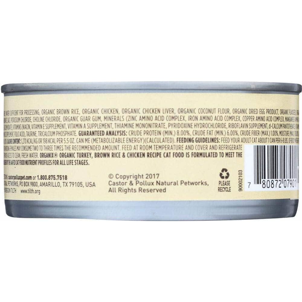 Castor & Pollux Castor & Pollux Cat Food Can Organic Turkey Chicken Brown, 5.5 oz