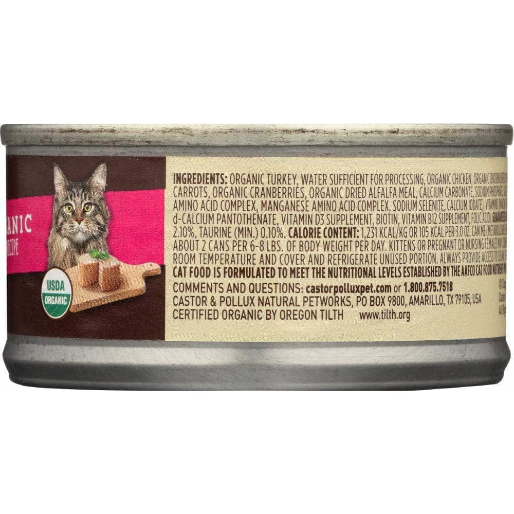 Castor & Pollux Castor & Pollux Cat Food Can Organic Turkey Pate, 3 oz