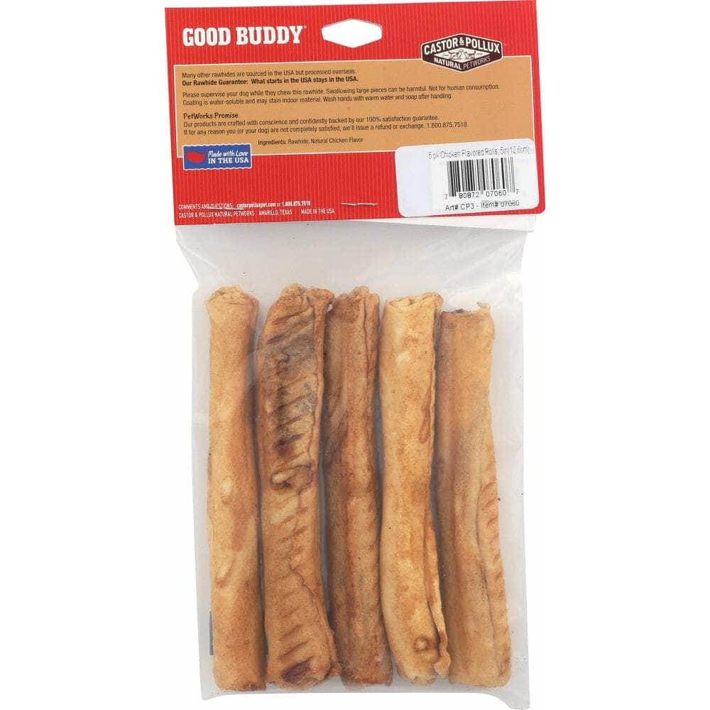 Castor & Pollux Castor & Pollux Good Buddy Rawhide Sticks Dog Chew 5 Inches, 5 pc