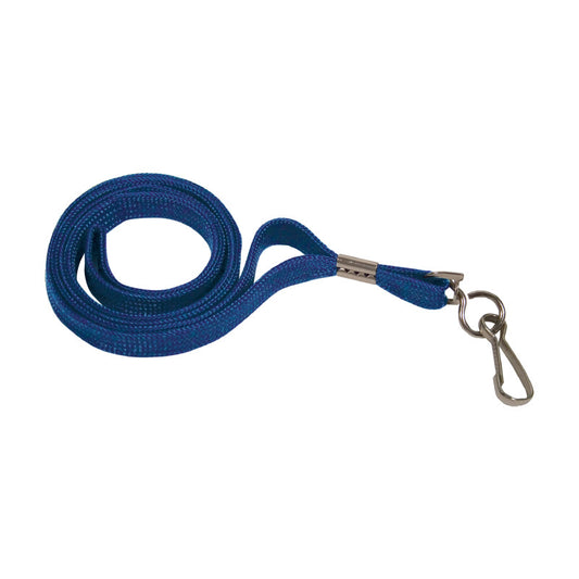 Deluxe Lanyard with J-Hook Navy Blue 24Bx (Pack of 3)
